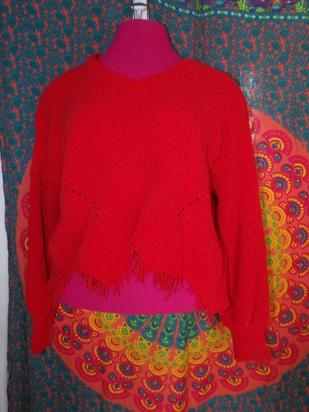 NOBO Cropped Sweater - Red Sz L (11-13)